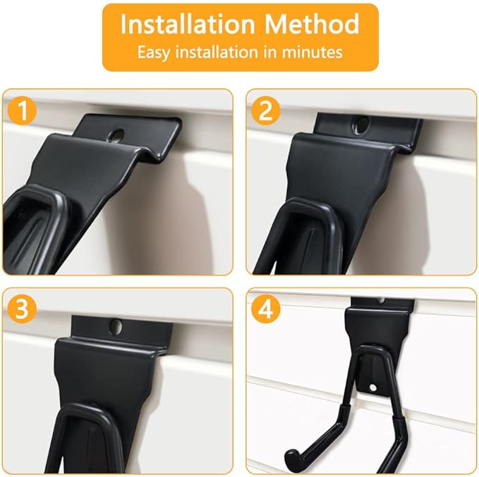 Slatwall Hooks Heavy Duty Slat Wall Accessories Garage Small U Hooks and Hangers - Image 7