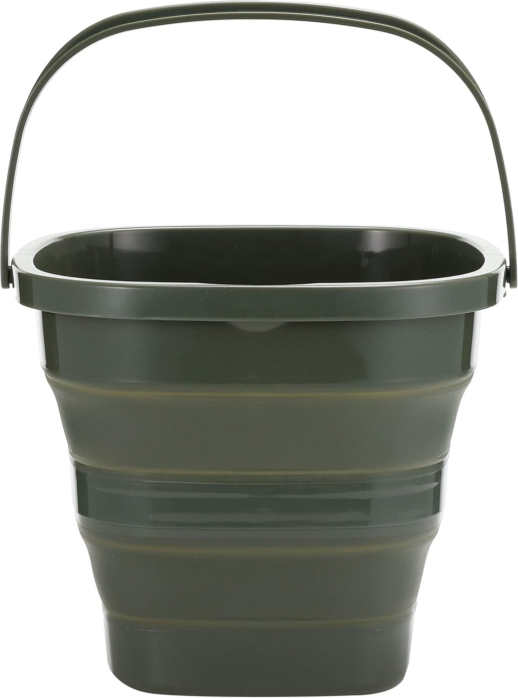 BUNDOK BD-602KA Folding Bucket, 3.2 gal (10 L), Khaki, Folding, Compact Storage