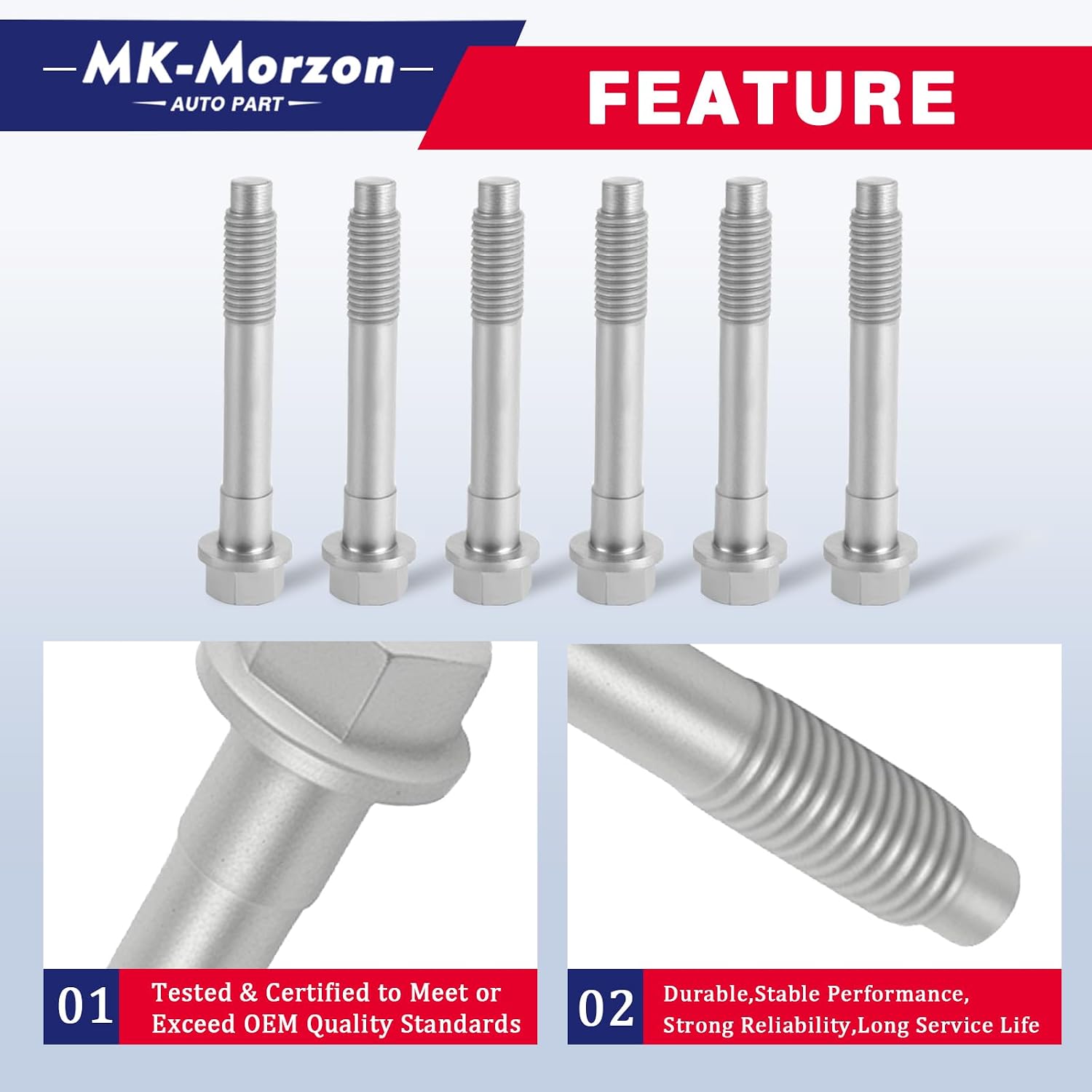 926-173 Front Wheel Hub Bolt Compatible with J-eep 2007-2018 Wrangler 2018 Wrangler JK 1999-2004 Grand Cherokee Wheel Bolts Replace# 5012436AA, 5012436AB (6Pcs)