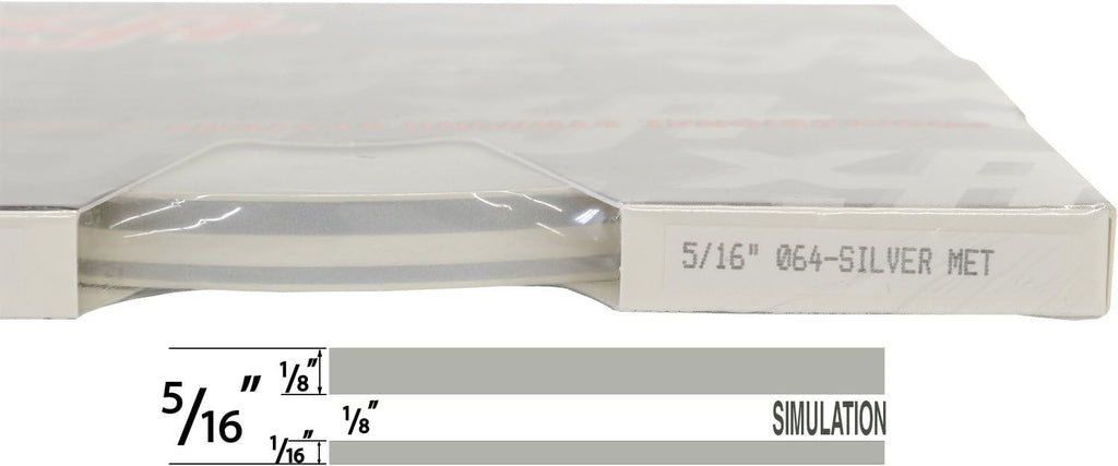 Universal TFX 0005064 - Auto Customizing Dual Pinstripe - 5/16" x 150' (1/8” Stripe, 1/8" Gap, Then 1/16” Stripe) - 064-Silver Metallic