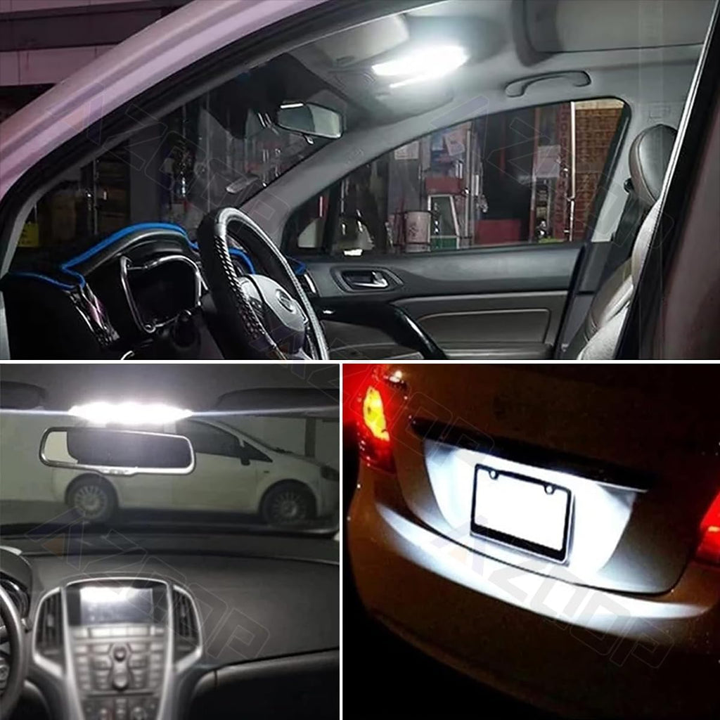 12PCS White LED Bulbs Compatible with Chevy Silverado/GMC Sierra 1500 2500 3500 (2007 2008 2009 2010 2011 2012 2013) Interior Lights, Map Dome Trunk Lights License Plate Lmap Bulbs Combo+Install Tool