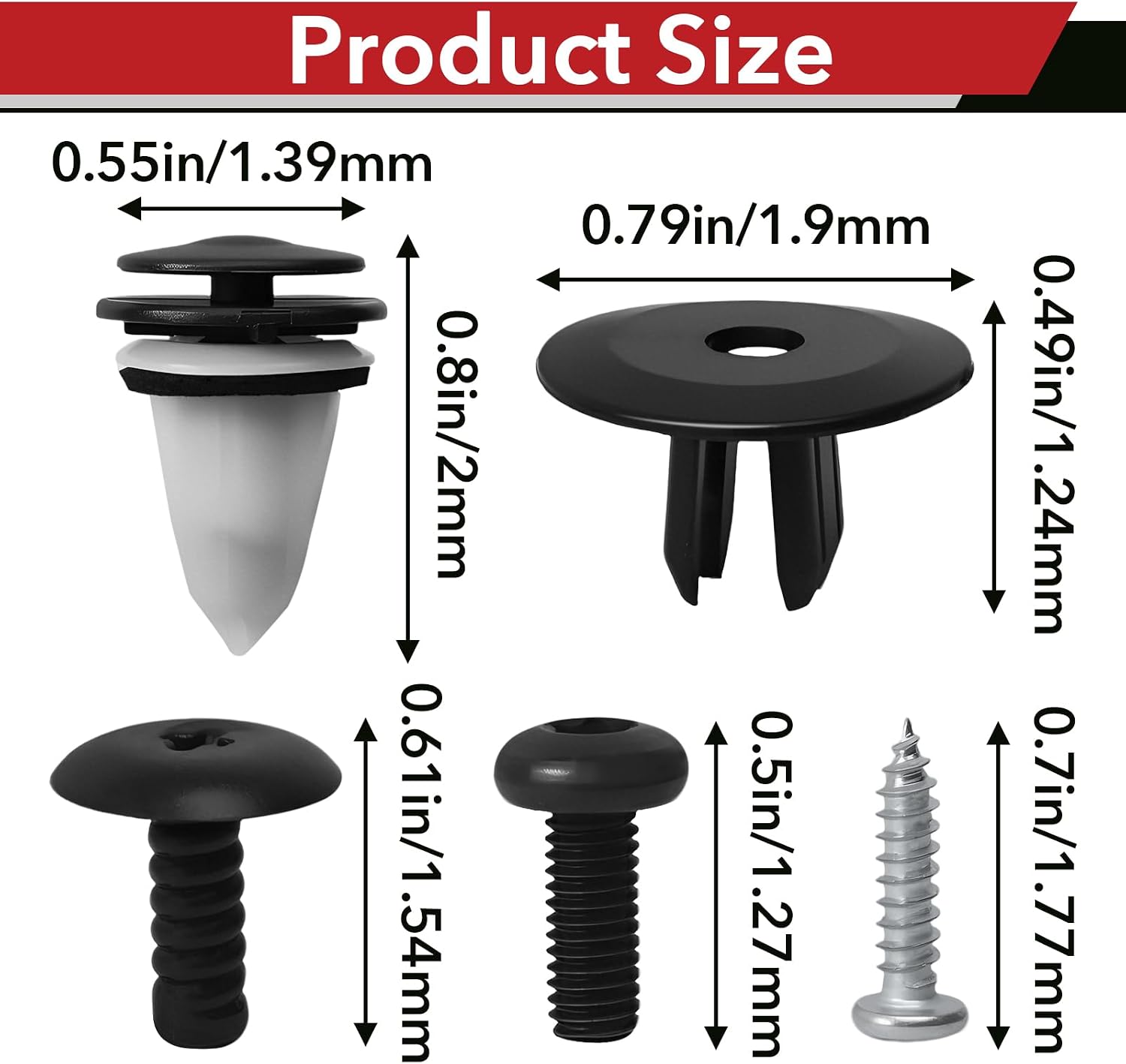 51132757697 Hood Scoop Mounting Kit Compatible with MINI Cooper R56 S (2007-2013), R55 Clubman S (2008-2015), R57 R58 R59 S Models