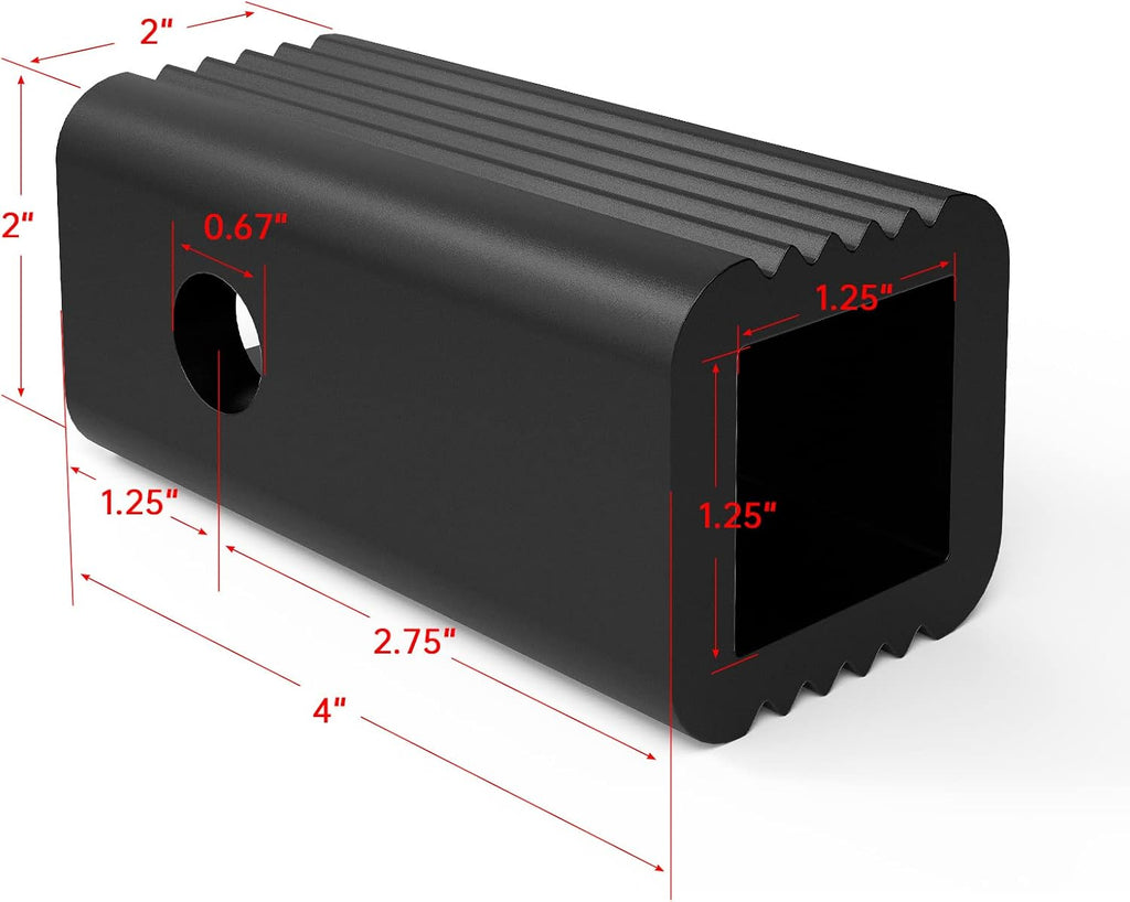 2 inches to 1-1/4 inches Hitch Receiver Adapter Insert Sleeve Mount Adapter,2" to 1-1/4" Trailer Hitch Adapter Receiver Converter for Bike Rack and Cargo Carriers