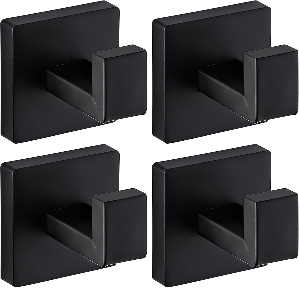 matte black towel hooks for bathrooms, heavy duty, main product view