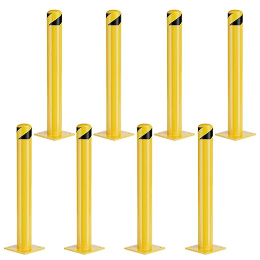 Safety Bollard Post, 36 Inch Height Steel Bollards, 4.5 Inch Diameter Parking by SpecializeinYourNeeds