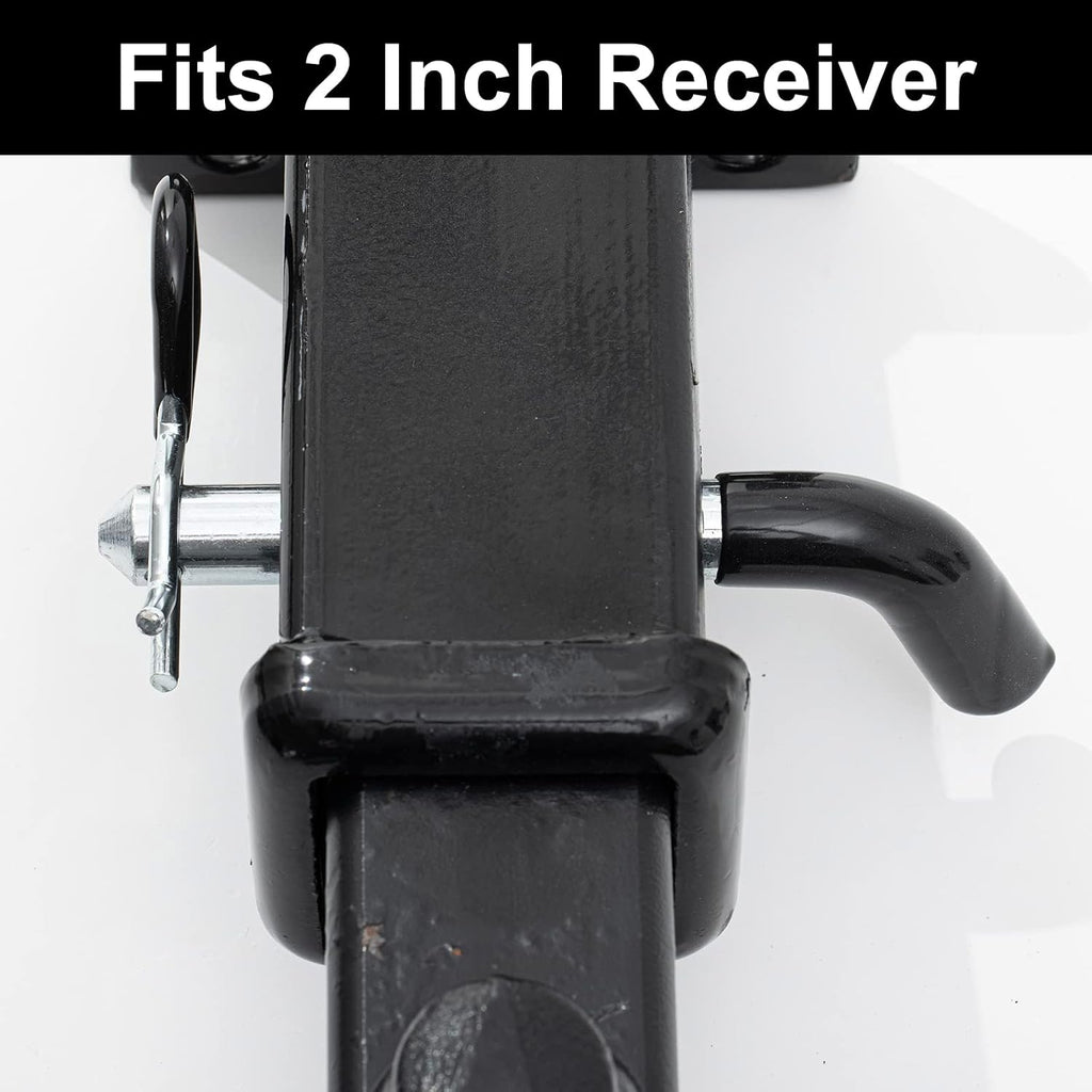TOPSHINE Trailer Hitch Pin & Clip 4 Pack, 5/8 Inch Diameter with Rubber-Coated Vinyl Black Grip, Fits 2" Receiver