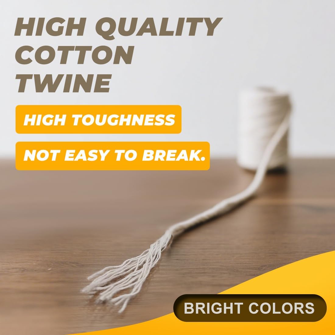 1,200ft (600ft x 2Rolls) Butchers Twine 2mm Cotton String for Cooking Kitchen Meat Turkey Sausage Roasting Baking Gift Wrapping DIY Crafts Crocheting Knitting