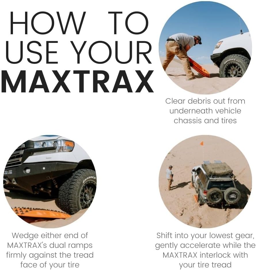 MAXTRAX | MKII FJ Red Vehicle Recovery Board | for 4WD, UV-Stabilized Flexible Nylon Material (MTX02FJR)