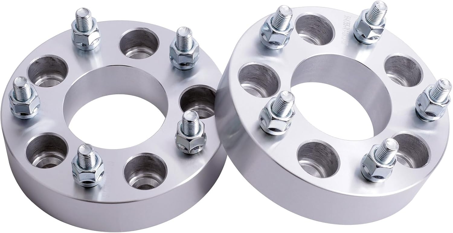 2pc 5x4.75 to 5x5 Wheel Adapters 1.5 Inch Thick with 12x1.5 Studs | Compatible with Chevy-GMC 5x120.65 to 5x127 Rims for 1982-2003 Camaro, 1984-2019 Corvette, 1982-2004 S10 Blazer, Jimmy Sonoma