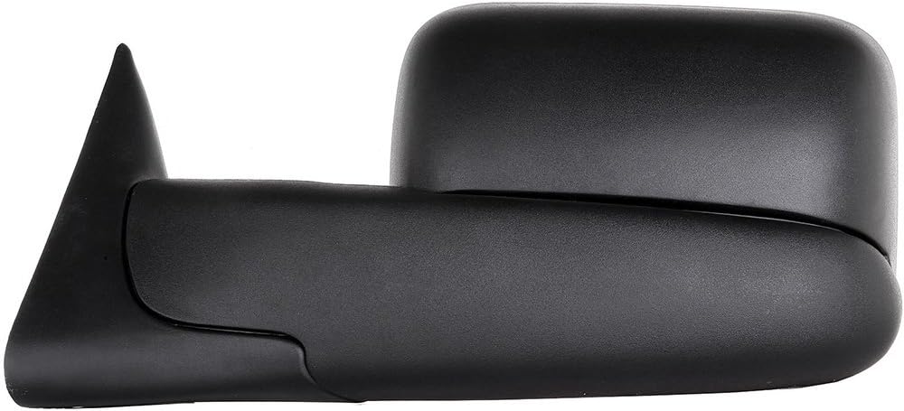 Towing Mirror Fit for 1994-2001 For Dodge For Ram/For Ram 1500 2500 3500 with Manual Adjusted No Heated No Turn Signal Light Black Tow Mirror Left Side