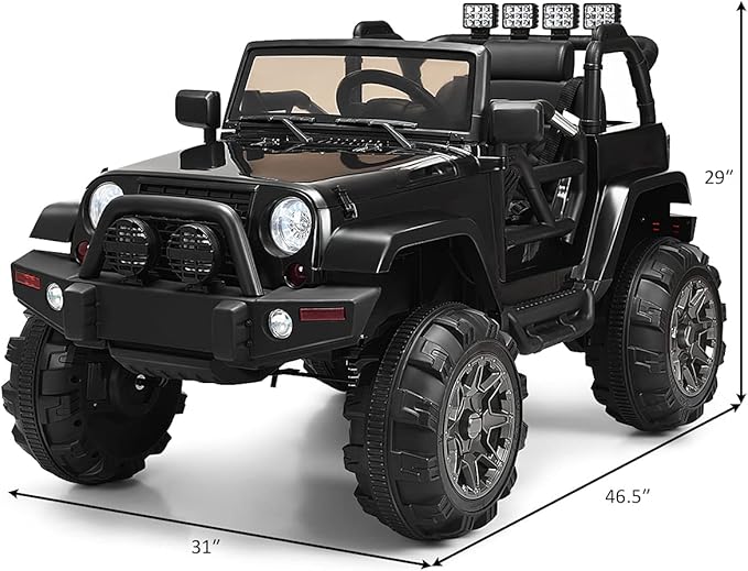 Costzon Ride On Car, 12V Battery Powered Electric Ride On Truck w/Parental - Image 7