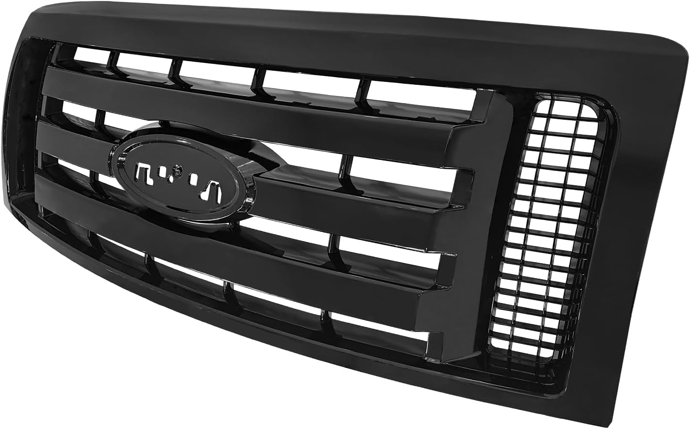Bewild Front Bumper Grille Assembly Compatible with 2009-2014 Ford F-150 F150 XLT, Housing and Insert Grille Assembly Guards Replacement 9L3Z8200D FO1200511 (Black)