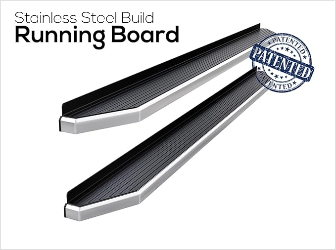 APS 6in 304 Stainless Steel Running Boards Side Bars Side Steps Compatible - Image 4