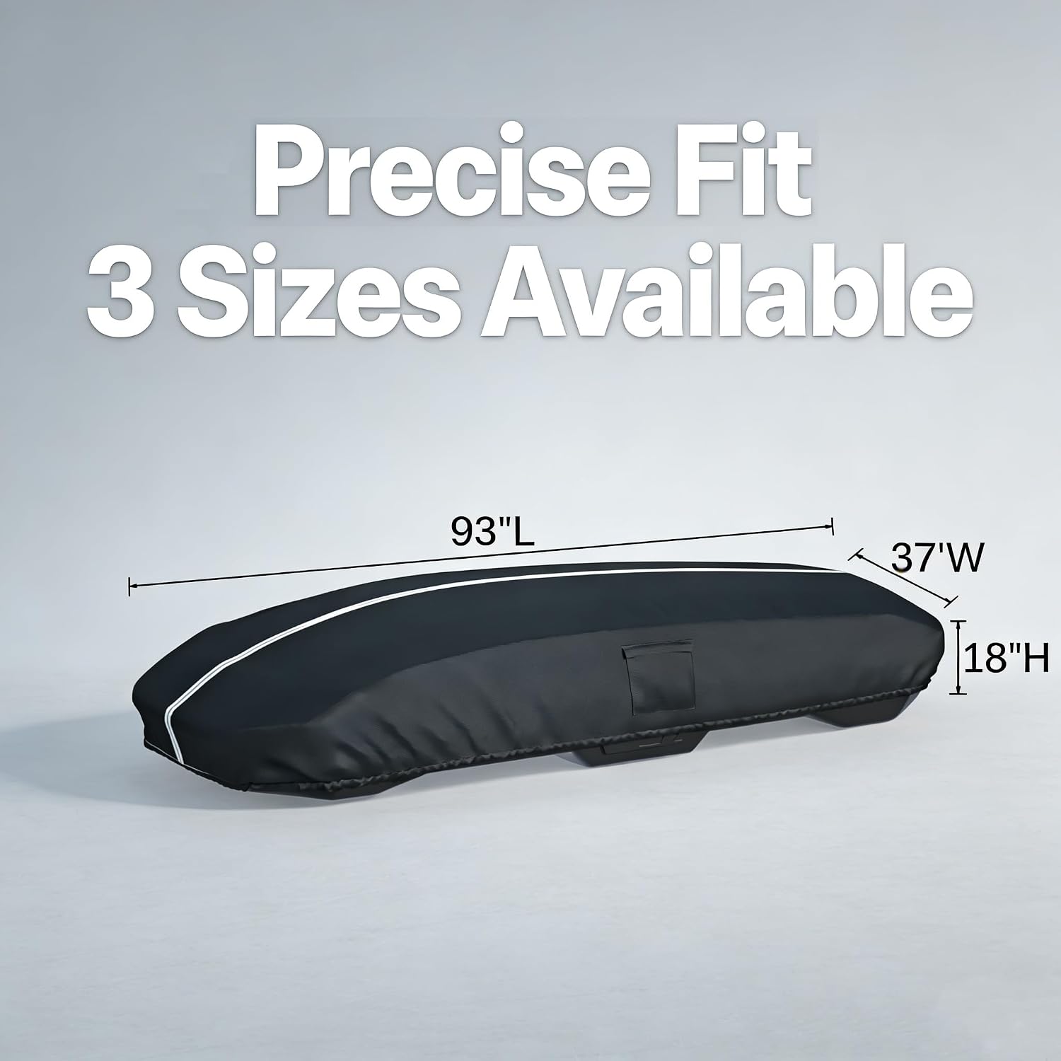 Roof Box Cover, Dimensions 93x37x18 inches, Made from Waterproof and UV-Resistant 420D Oxford Fabric. Suitable for Year-Round Outdoor use, Compatible with Thule, Yakima, and Perflex Brands.