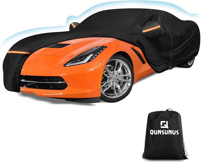 QUNSUNUS Waterproof Car Cover for C7 Corvette 2014-2019, Outdoor Car Covers by QQUNSUNUS