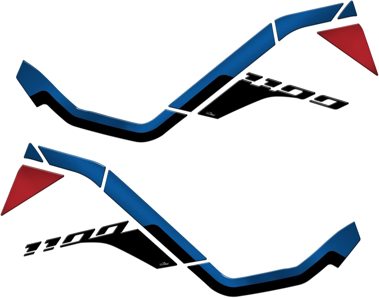 Resin Bike Motorcycle 3D Stickers Compatible with Honda CRF 1100 L Africa Twin Adventure Sports 2021. Tank Side Protections from Impact and Scratches. Pair of Resin Stickers - Made in Italy