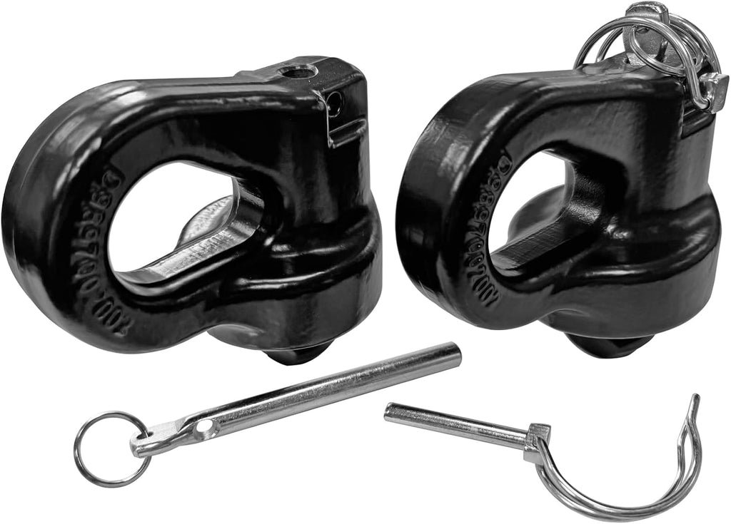 60691 Puck System Gooseneck Hitch Safety Chain Anchors, for 2013-2026 Ford F250 F350 F450, 2016-2026 Chevrolet Silverado, GMC Sierra & 2016-2024 Nissan Titan XD, 38000 lbs GTW, 2 PCS