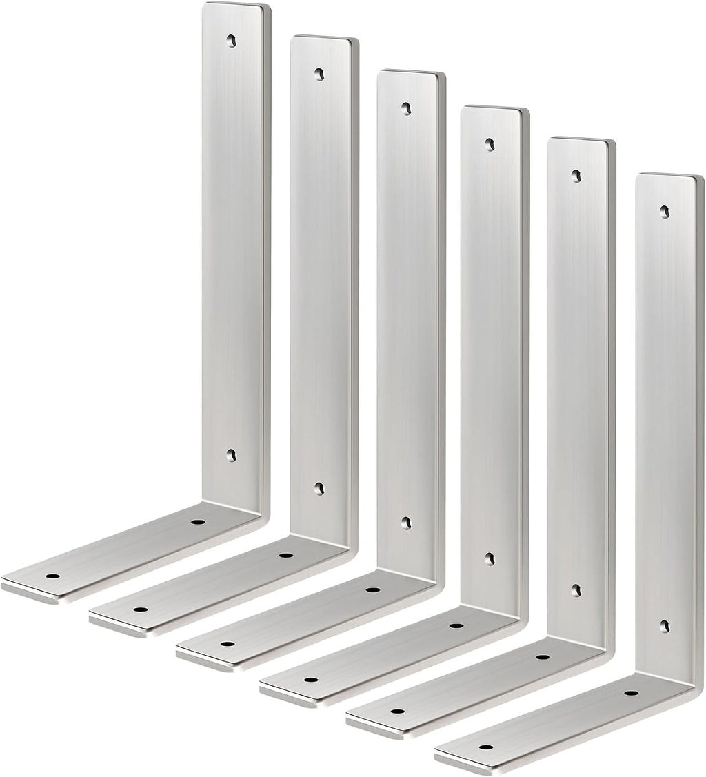 floating shelf bracket stainless steel 10 inch, 6, main product view