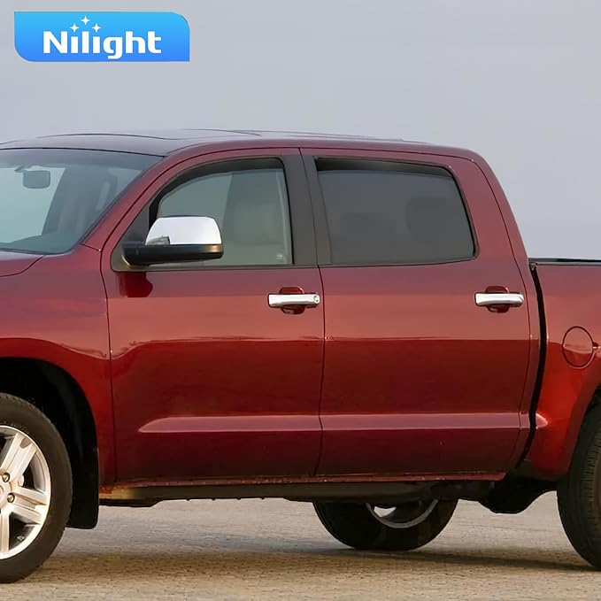 Nilight in-Channel Rain Guards for Toyota Tundra Crew Max 2007 2008 2009 2010 - Image 7