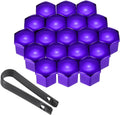 20 Pcs Wheel Lug Nut Covers for Jeep Grand Cherokee L 2021 2022 2023 2024 2025, Auto Tire Hexagon Screw Bolt Caps Dustproof Electroplated ABS Plastic Exterior,Purple-21mm