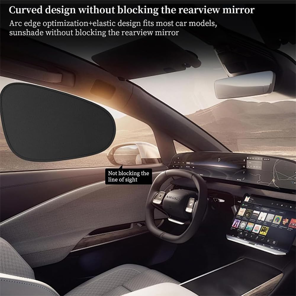 Universal Car Side Window Sun Shades, Car Side Window Sun Shade, UV Protection Heat Blocking, No Adhesive Static Cling, Glare Reduction Privacy Sun Visor (Front Window)