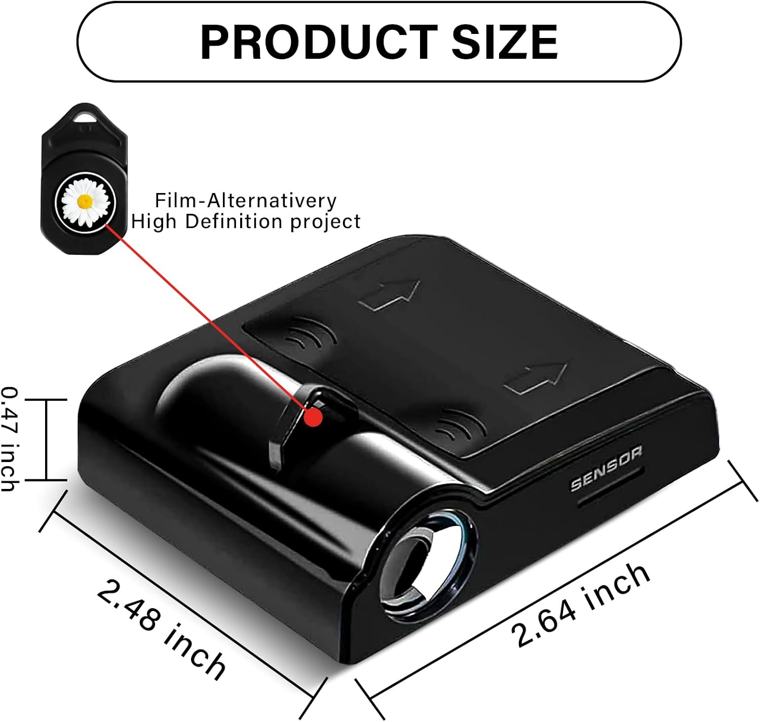 Car Door Lights Projector, 2PCS Daisy Car Door Projector Lights Universal Welcome Courtesy Ghost Shadow Lamp Fit for All Car Models Daisy