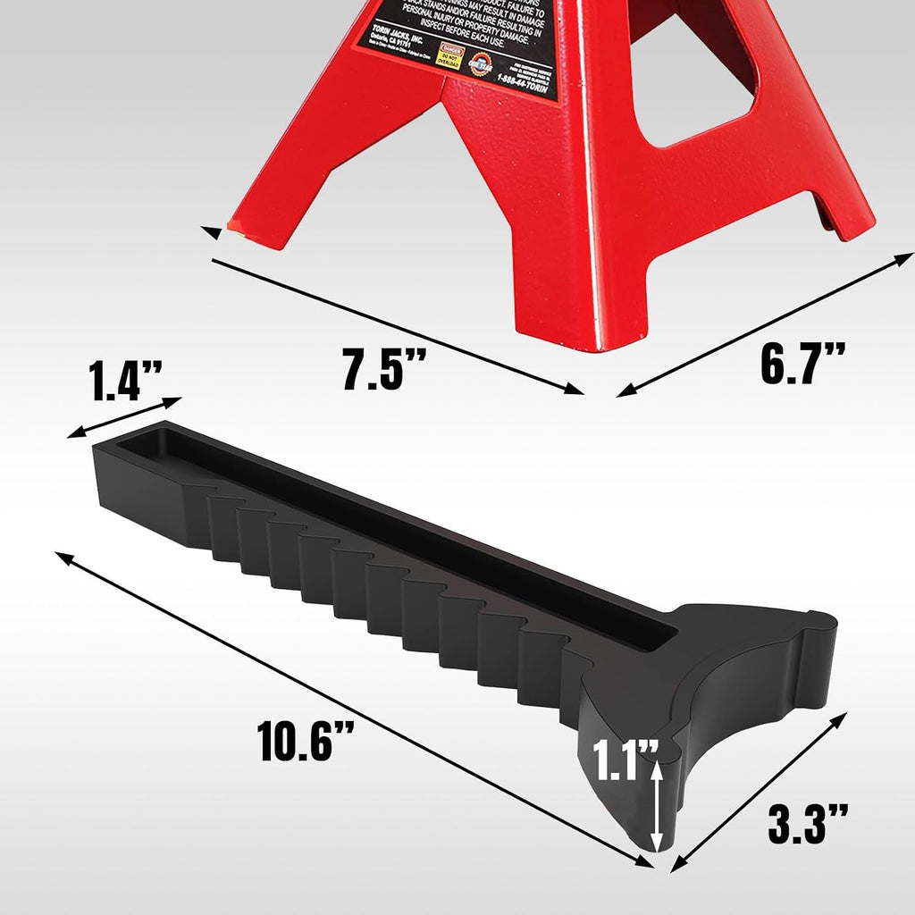 Big RED 3 Ton (6000 LBs) Jack Stands, with Adjustable Lock Car Jack Stand, Fit for Vehicle, Red, 2 Pack