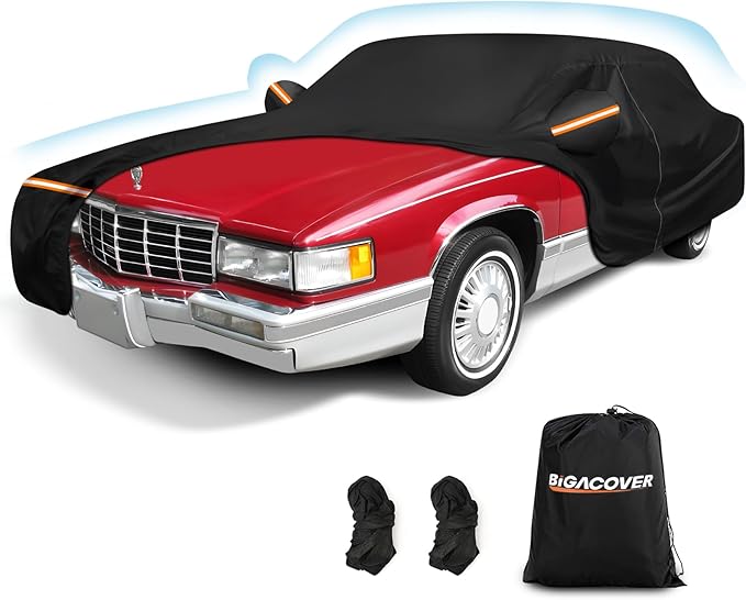 Car Cover for Cadillac Deville 1985-1993 Sedan 4 Door Waterproof All Weather by BIGACOVER