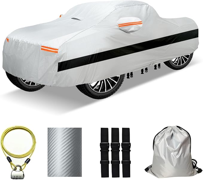 30 Layers Truck Car Cover for Automobiles All Weather Waterproof, Outdoor by OWEEIO