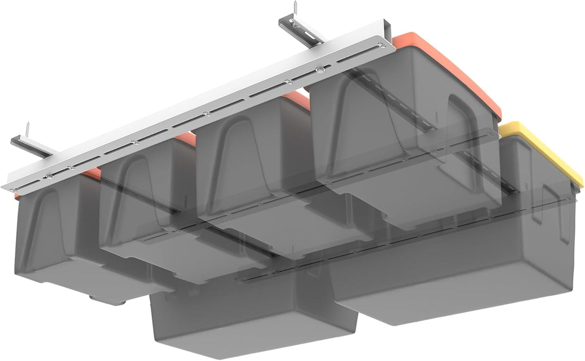 torack garage ceiling bin storage rack, overhead tote, main product view