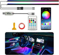 Ambient Lighting Car led Lights Interior, 43.3'' USB Powered Acrylic Neon Flexible Strip Model y Ambient Lighting kit with Remote APP,Dynamic RGB 2 in 1 Music Lights Sync for Inside car Decorations