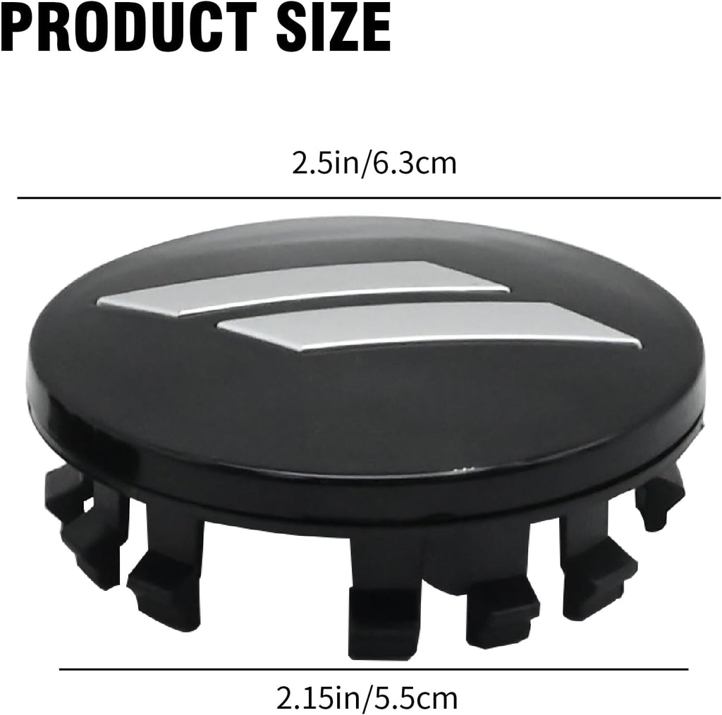 MDEOOSKY 4Pcs 6CZ27DX8AA 63mm 2.5" Wheel Center Cap Covers, Replacement for Dodge Challenger, Charger, Durango Replace 6CZ27RM8AA (Black)