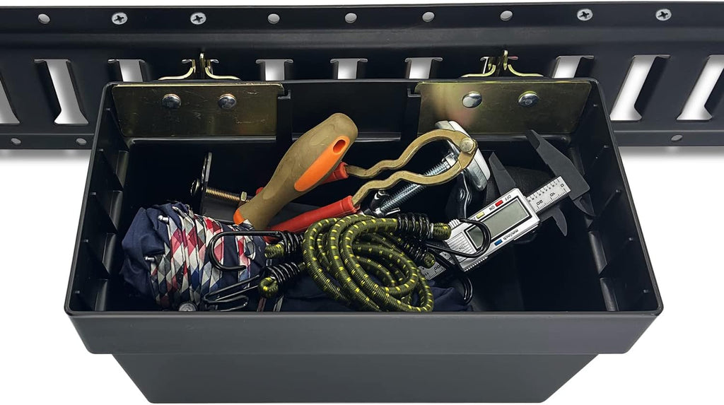 2 Pack Heavy Duty E-Track Basket for E-Track Systems, Trailer E Track Organizing Storage Pail,Organization Bin for Trucks, E-Track Storage Bin - E Track Accessories