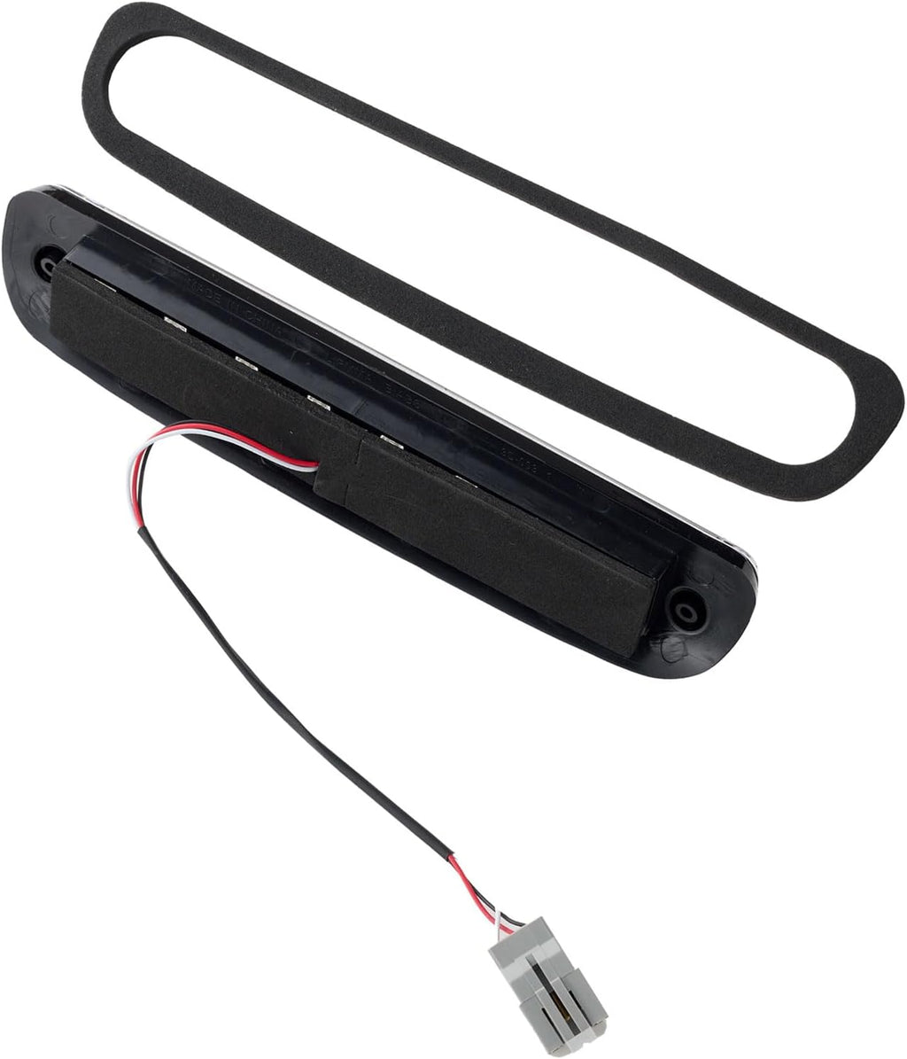 Third 3rd Brake Light LED for 1999-2016 Ford F250 F350 F450 F550 Super Duty, 1993-2011 Ford Ranger High Mount Rear Cab Brake Lights Assembly, 99-16 F-250-F-550 Cargo Stop Light (Chrome)