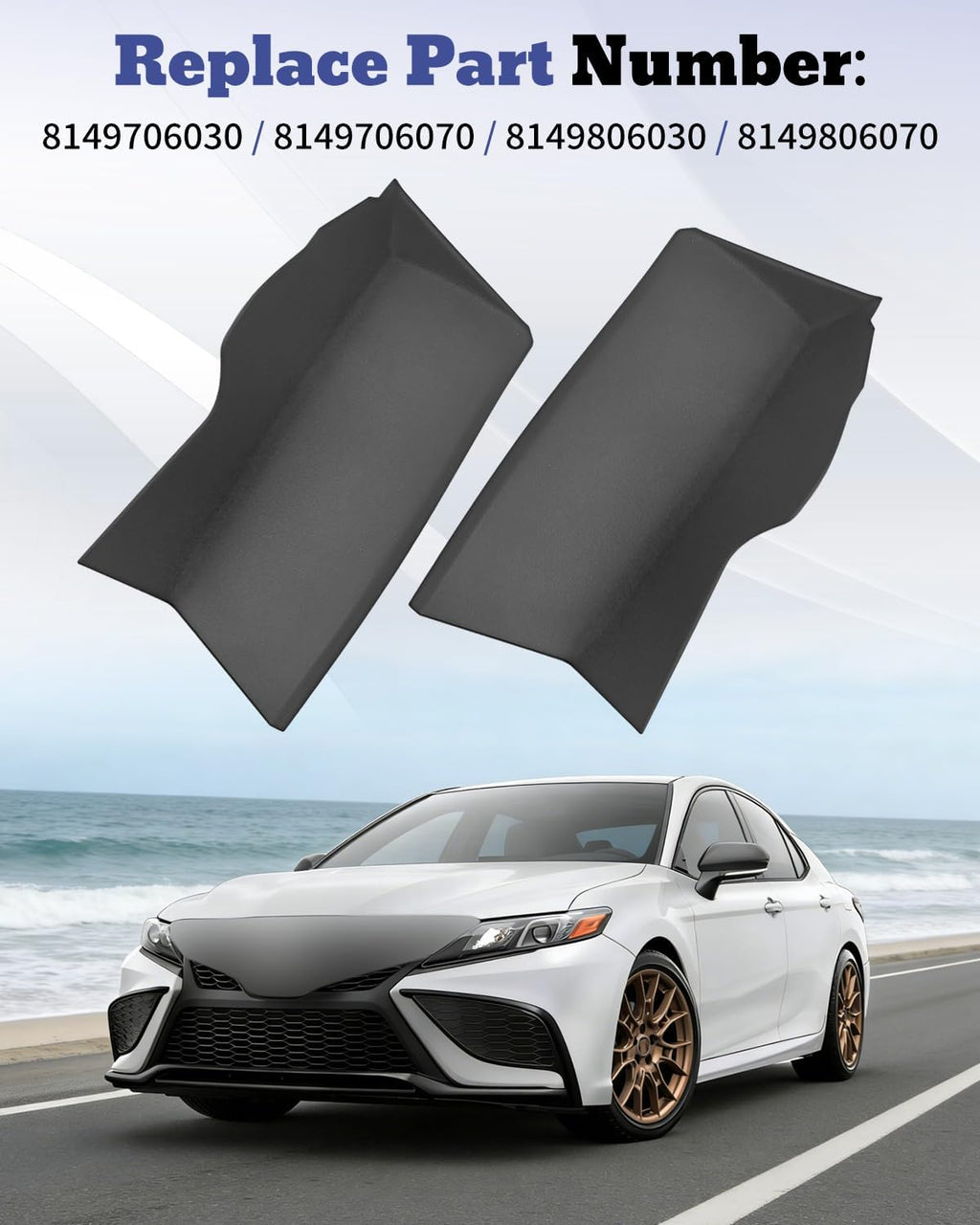 2Pcs Rear Left and Right Tail Light Combination Lamp Cover Fit for Toyota Camry 2019-2024 Replace 81497-06030, 81498-06030, 81498-06070