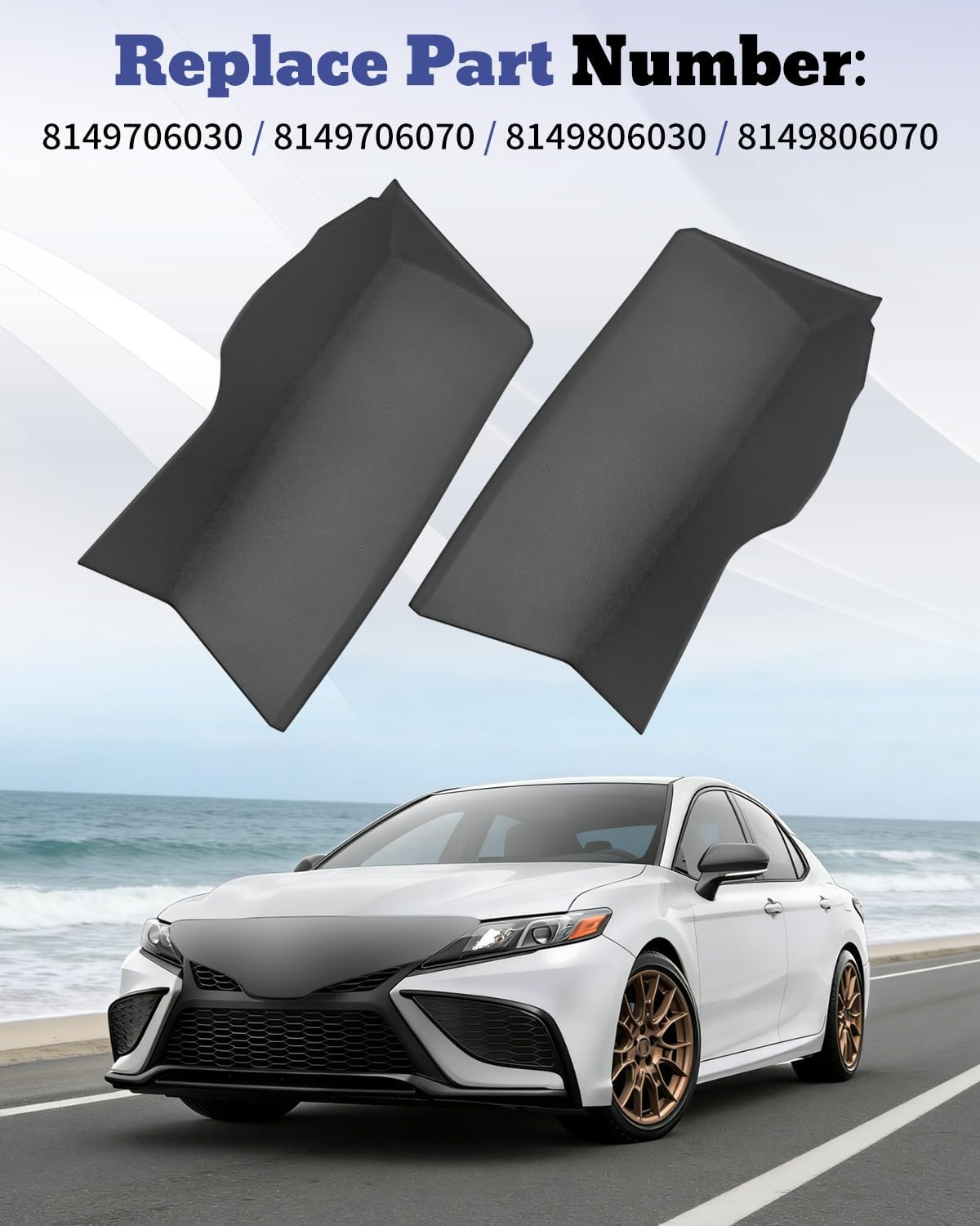 2Pcs Rear Left and Right Tail Light Combination Lamp Cover Fit for Toyota Camry 2019-2024 Replace 81497-06030, 81498-06030, 81498-06070