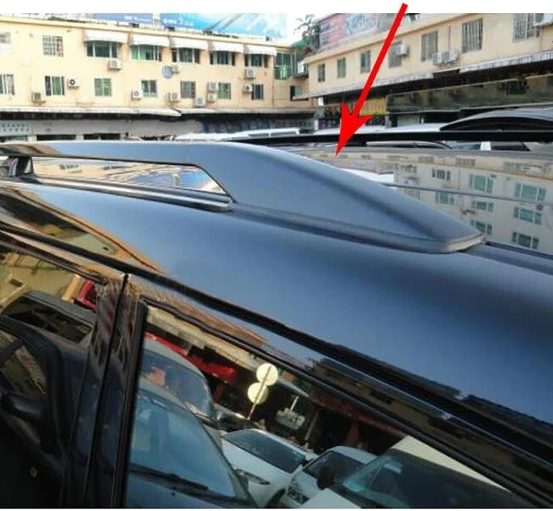Rooftop Cargo Carrier for Mitsubishi for Pajero for V80 2009-2017 2018 Black ABS Roof Rack Bar Rail End Protection Cover Shell Replace 4PCS Roof Racks Boxes