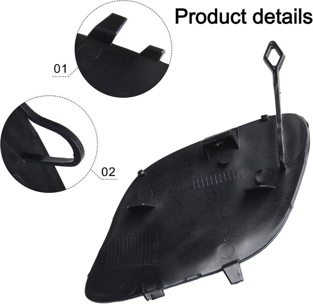 Front Bumper Tow Hook Cover Cap ABS for Compatible with for MERCEDES for BENZ W205 C300 C400 for AMG 2015-2018, OEM Replacement 2058850724, for weather-resistant Exterior Trim Accessory(black)