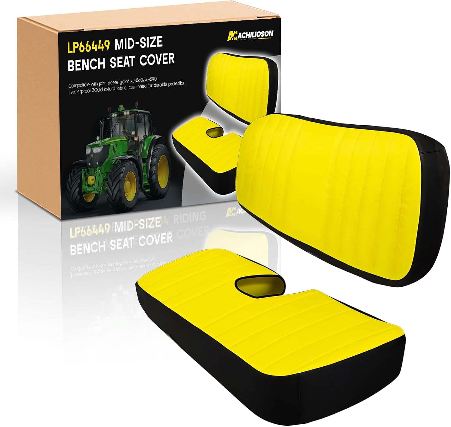 LP66449 Mid-Size Bench Seat Cover, Compatible with John Deere Gator XUV560/XUV590 | Waterproof 300D Oxford Fabric, Cushioned for Durable Protection