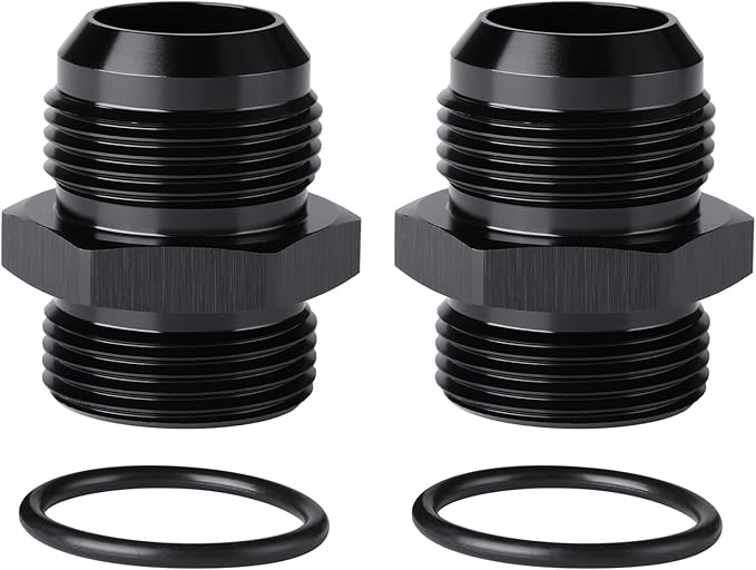 16AN Male Flare to 16AN ORB O-ring Boss Fuel Pump Rail Adapter Fitting Aluminum by Podavelle