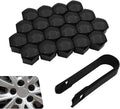 20 PCS Tire Lug Nut Covers, 21MM Hexagonal Wheel Lug Nut Caps with Removal Tool, Dustproof Wheel Center Nut Caps, Suitable for Most Cars (Black #21MM)