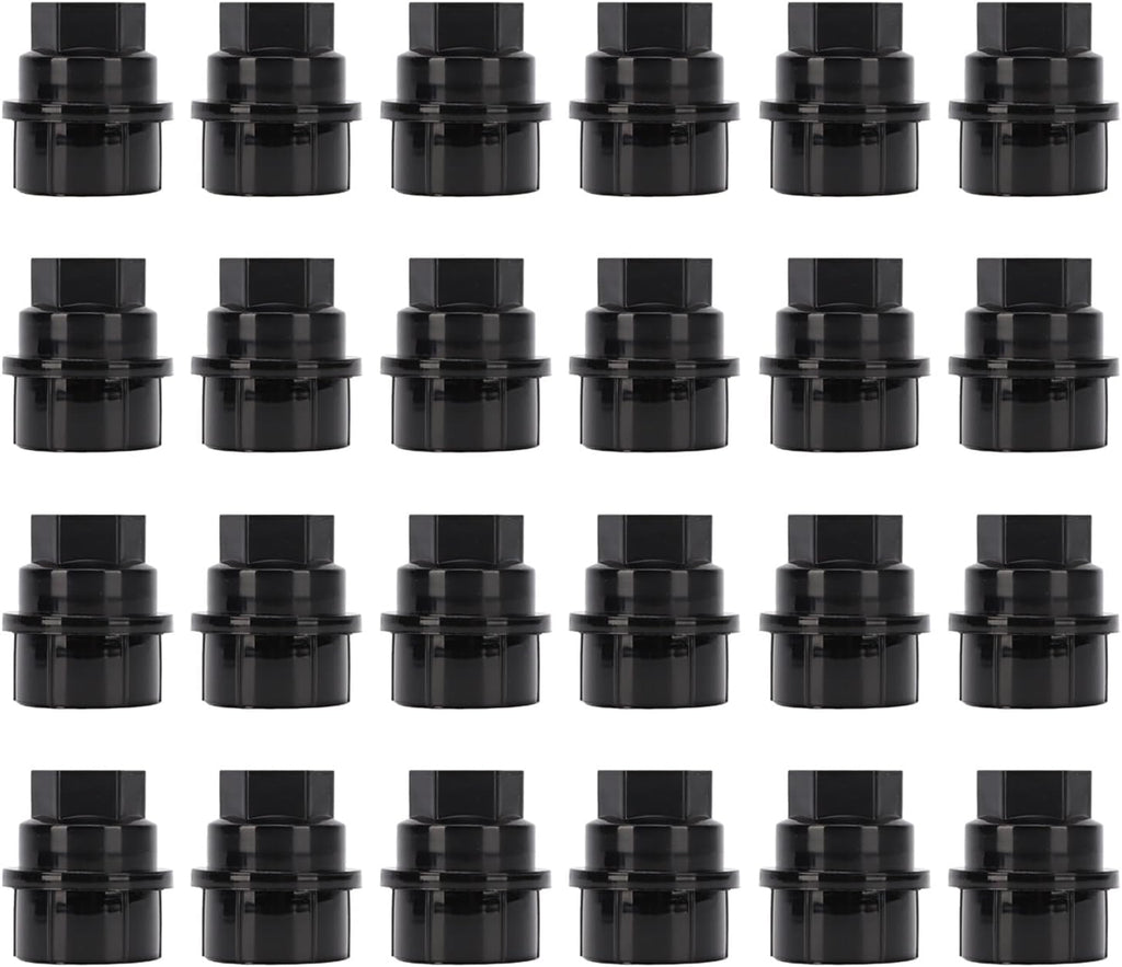 24pcs Wheel Lug Nut Covers, Replacement for 1500 2500 3500, Lug Nut Caps for Chevy CK Series Pickup, Black Plastic Hub Covers 15646250
