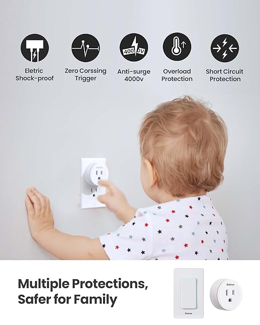 Remote Control Outlet Plug Switch, Buckle Design & Removable Wireless Light - Image 5