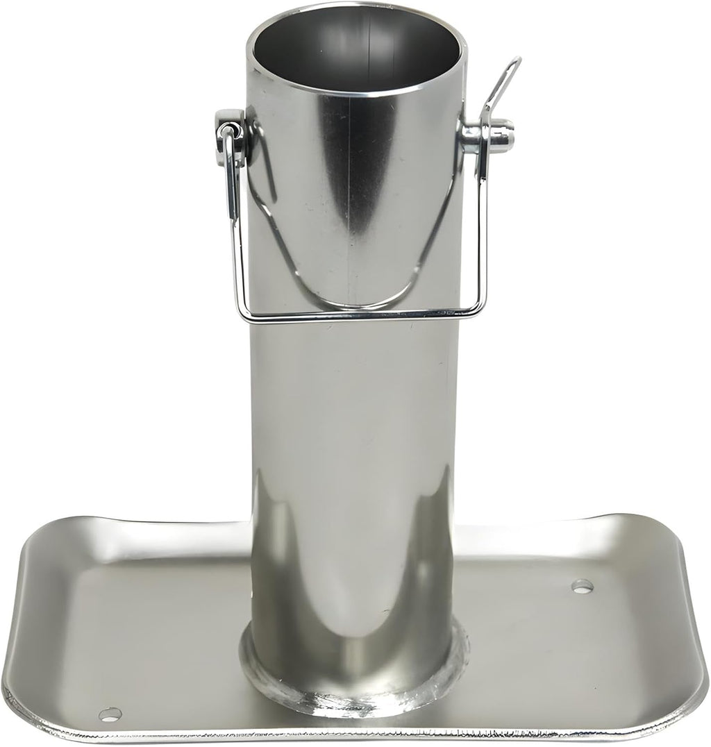 Jeremywell Trailer Jack Detachable Foot Plate 5000 lbs Capacity with Pin Base for A-Frame Boat RV Camper 7-1/2”” Tube Length