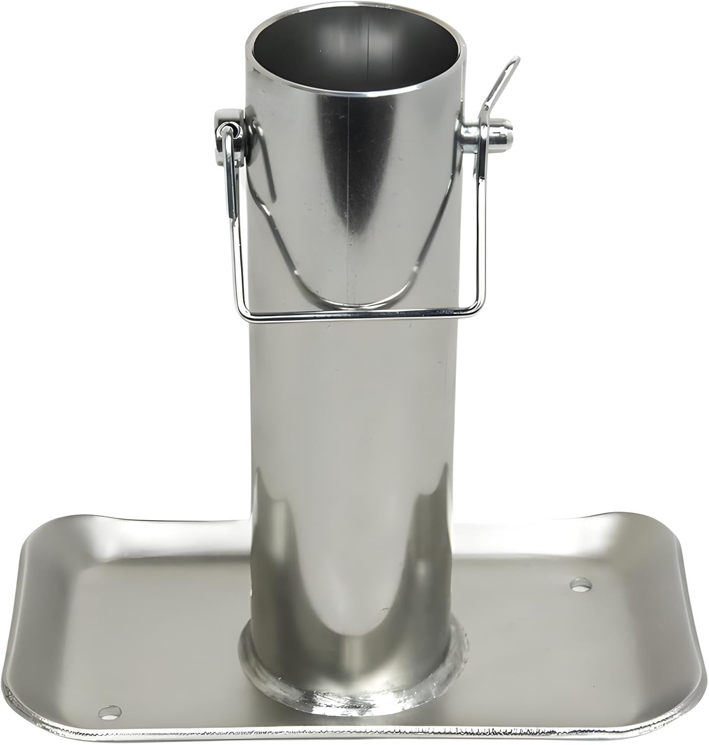 Jeremywell Trailer Jack Detachable Foot Plate 5000 lbs Capacity with Pin Base for A-Frame Boat RV Camper 7-1/2”” Tube Length