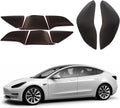 Rear Tail light Cover Trim for Tesla Model 3 2017-2023, Tail Brake Lamp Guard Housing Bezels for Tesla Model Y 2020-2024, Blackout Reverse Light Shell Shade, Rear light Accessories ABS (Front & Rear)