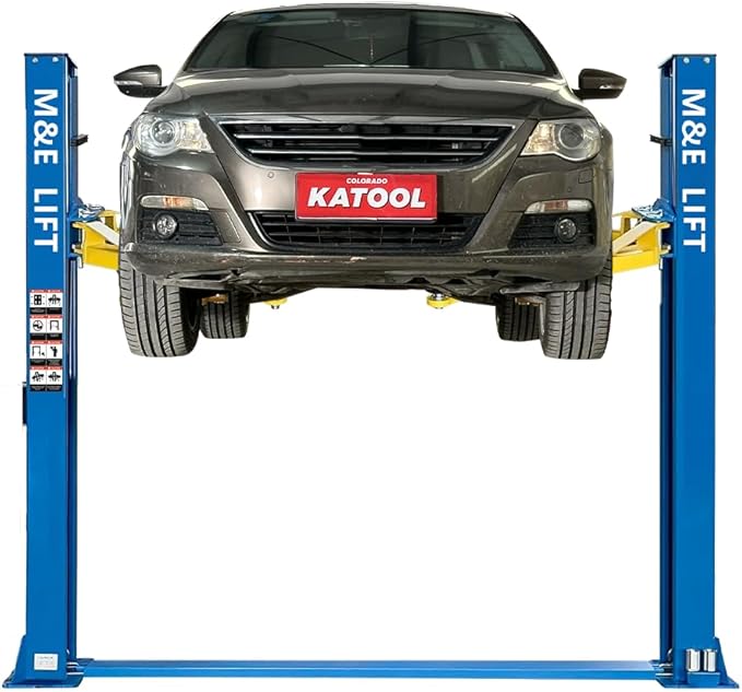 110v 9000lbs 2 Post Lift Car Lift Auto Hoist Full Rise Time 50SEC 2 Post Truck by Katool