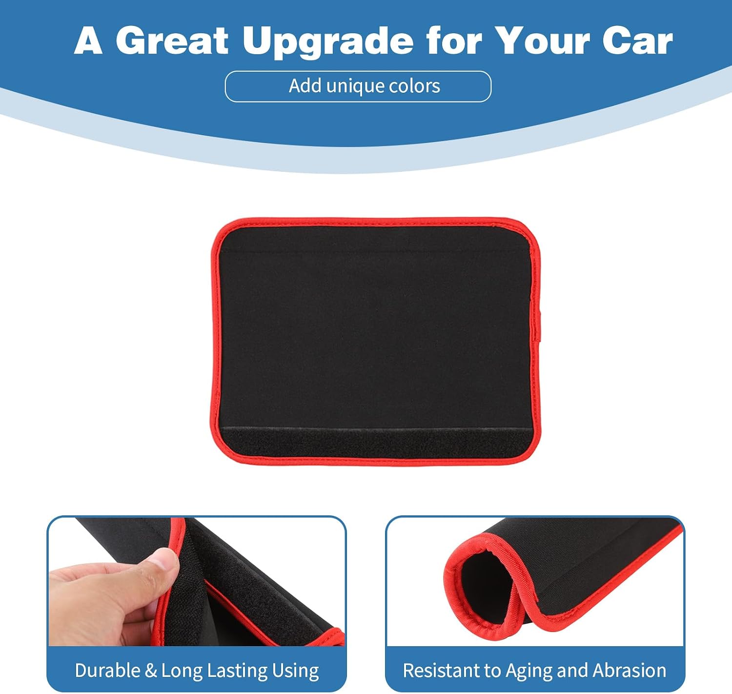 for Jeep JK Passenger Grab Handle Protector Cover Fit for Jeep Wrangler JK JKU 2011-2017 Black Red Interior Accessories 1pc