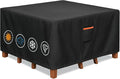 Outdoor Waterproof Furniture Cover, 74W x 74L x 28H inches Heavy Duty 600D by BRUXOLAY