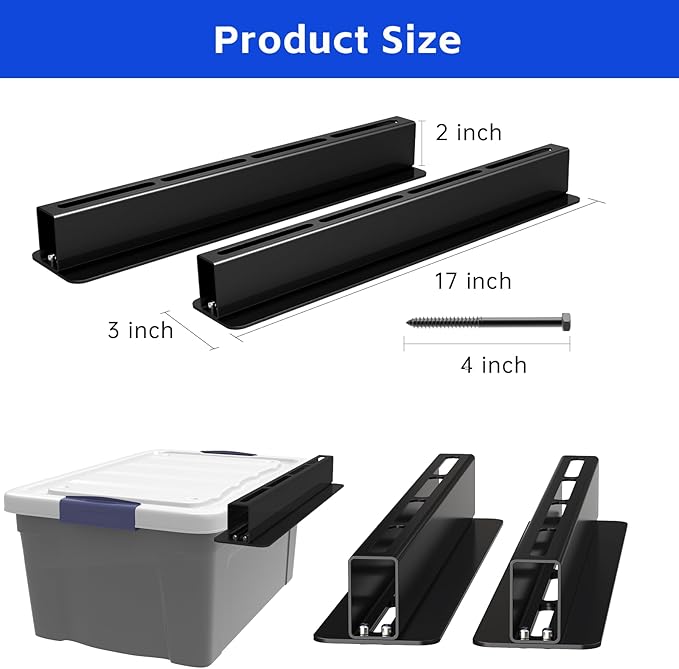 5 Pack Overhead Storage Bin Rack, Ceiling Racks - Image 3
